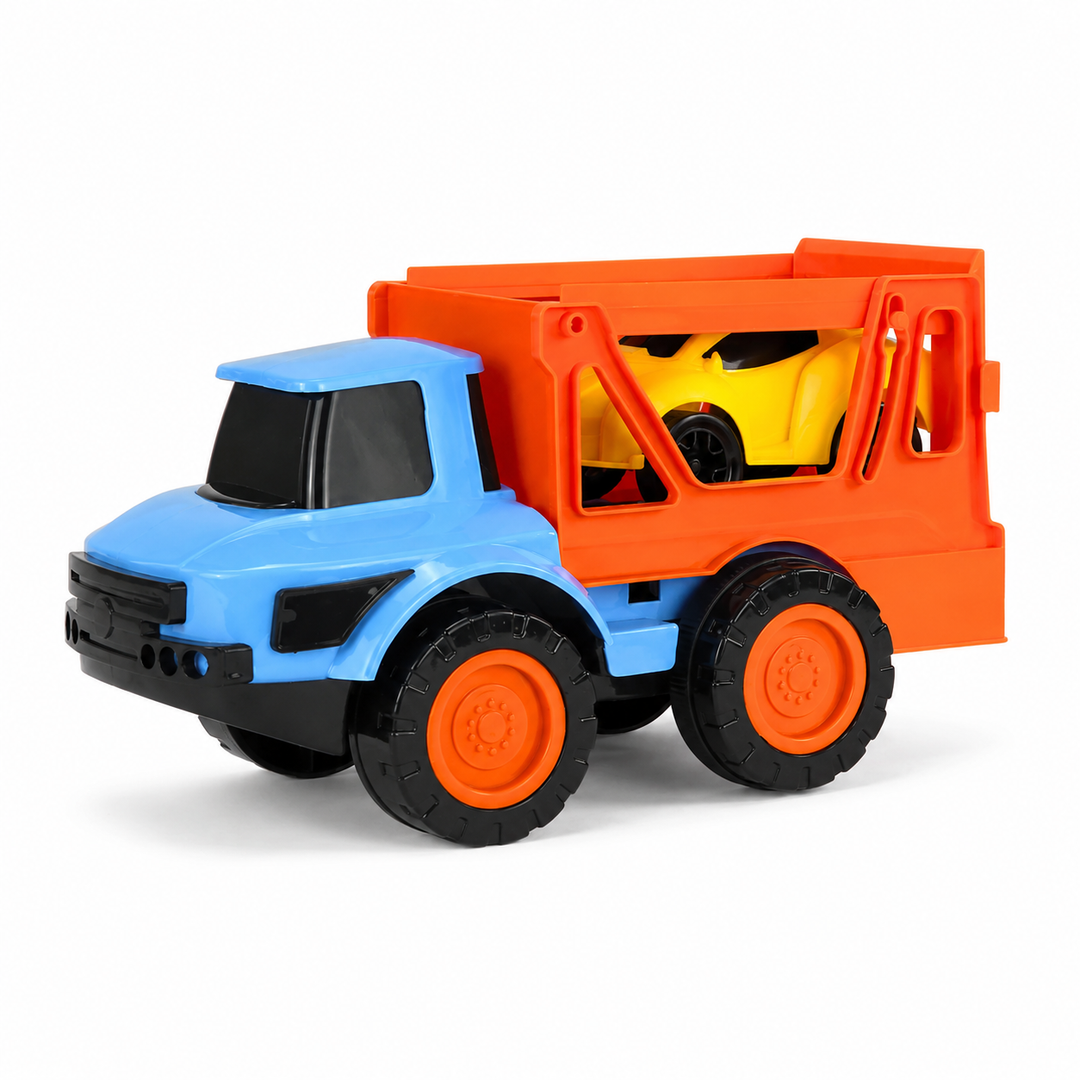 FLYI’s Rambo Trailer-Friction Powered Car Carrier Truck, an Trucks-Friction Toys for kids, supports learning through enjoyable hands-on and interactive play.