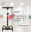 FLYI Scooter for Kids (Black-Green) - Multi-Level Height Adjustment, Wide Brakes, Lightweight.