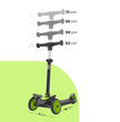 FLYI Kids Scooter (Black-Green) - Multi-Level Height Adjustment, Wide Brakes, Lightweight.