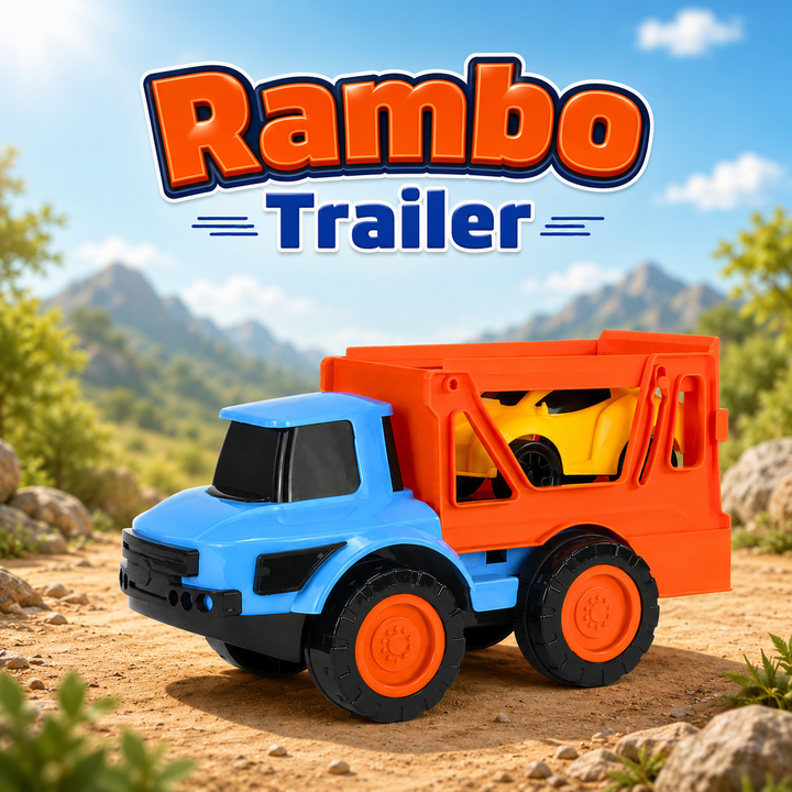 Rambo Trailer-Friction Powered Car Carrier Truck kids toys from FLYI Toys, toy shop Coimbatore, offering quality toys for fun, learning and engaging playtime.