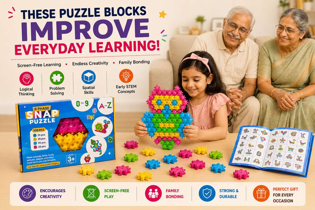 FLYI 6 Phase Hexie Snap Puzzle Blocks (3+ Years)