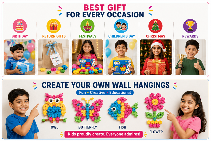 FLYI 6 Phase Hexie Snap Puzzle Blocks (3+ Years)